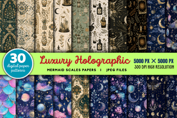 Download Luxury Holographic Mermaid Scales Papers - Premium Resources