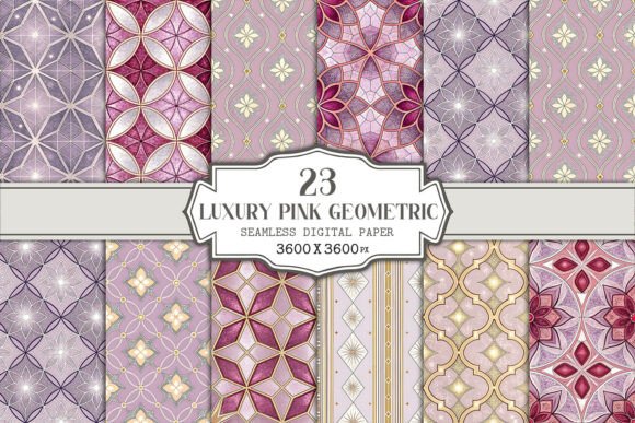 Download Luxury Pink Geometric Seamless Pattern - Premium Resources