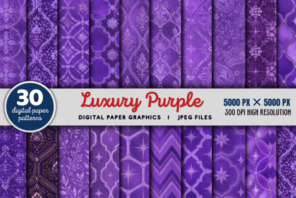 Download Luxury Purple Digital Paper Bundle - Premium Bundle
