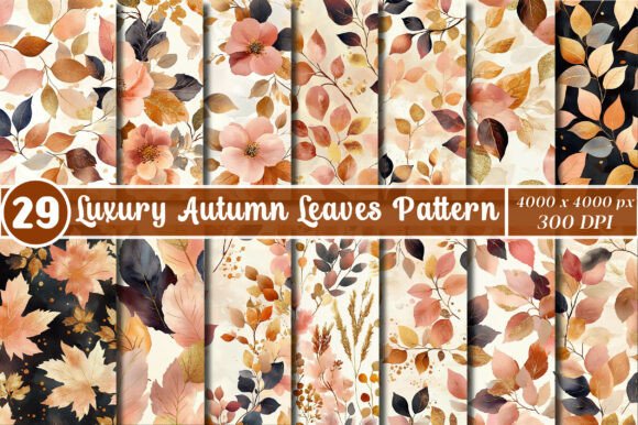 Download Luxury Autumn Leaves Pattern - Premium Resources